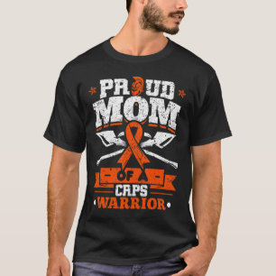Camiseta Orgulhosa Mãe De Um Guerreiro Crps Mês Fita Laranj