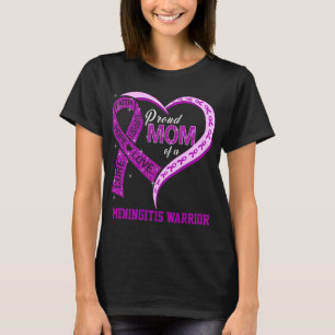 Camiseta Orgulhosa Mãe De Um Guerreiro Da Meningite