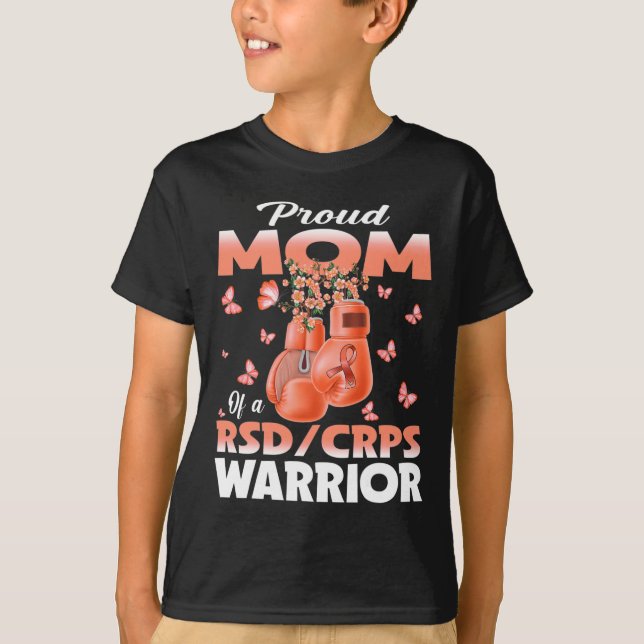 Camiseta Orgulhosa Mãe De Um Guerreiro De Rsd Crps Boxando  (Frente)