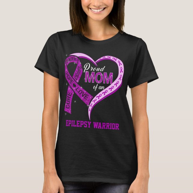 Camiseta Orgulhosa Mãe De Um Guerreiro Epilepsia (Frente)