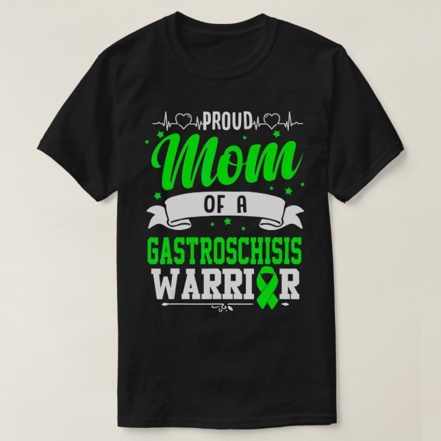 Camiseta Orgulhosa Mãe De Um Guerreiro Gastroschisis (Frente do Design)