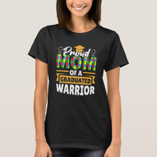 Camiseta Orgulhosa Mãe De Um Guerreiro Graduado Conscientiz