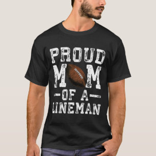 Camiseta Orgulhosa Mãe de um Lineman de Futebol Feminino