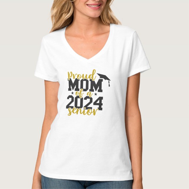 Camiseta Orgulhosa Mãe De Um Mais velho De 2024 (Frente)