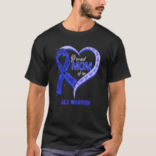 Camiseta Orgulhosa Mãe De Um Prêmio Cardíaco De Fita De Gue