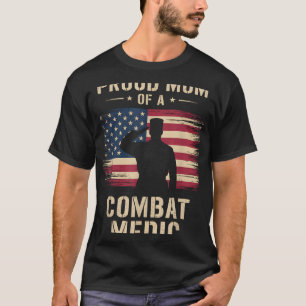 Camiseta Orgulhosa Mãe De Um Veterano Médico Combatido Mãe