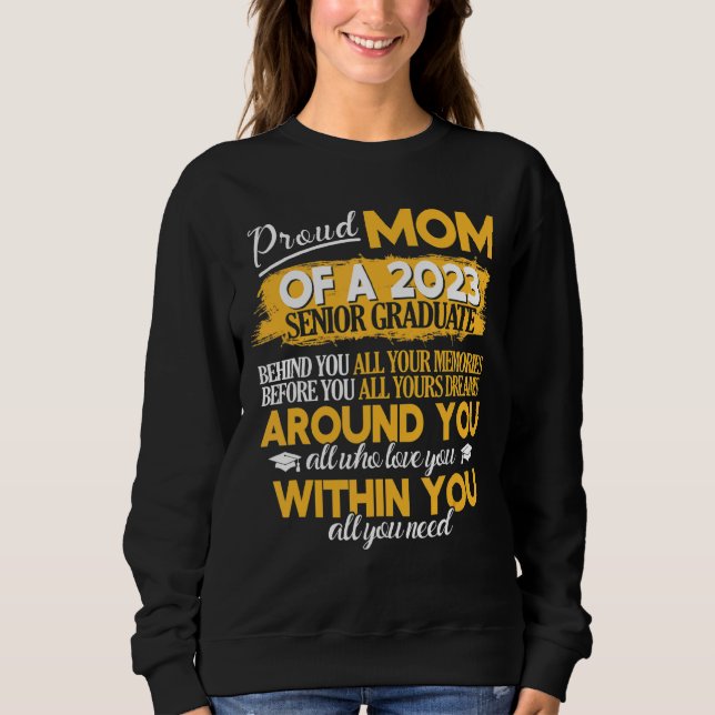 Camiseta Orgulhosa Mãe De Uma Classe De Formando De 2023 De (Frente)