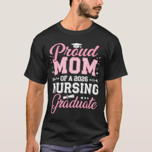 Camiseta Orgulhosa mãe de uma enfermeira formada em 2026