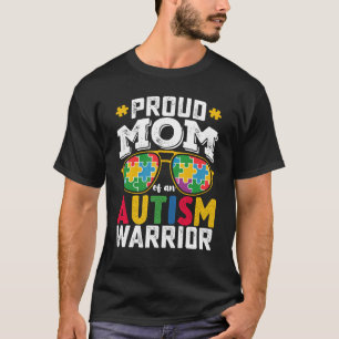 Camiseta Orgulhosa Mãe De Uma Família Lutadora Contra O Aut