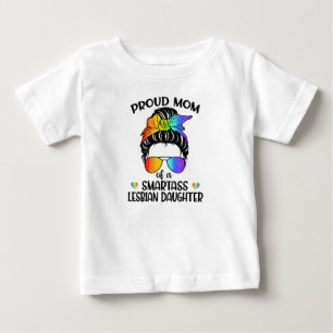 Camiseta Orgulhosa Mãe De Uma Filha Lésbica Smartass LGBT