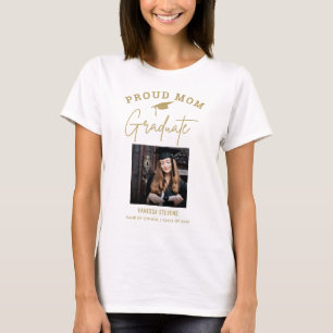 Camiseta Orgulhosa Mãe de uma Foto Personalizada do Formand