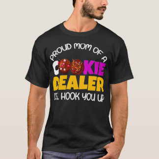 Camiseta Orgulhosa Mãe De Uma Garota De Bolachas Líder De T