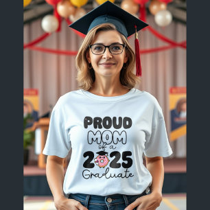 Camiseta orgulhosa mãe de uma graduação em rosquinhas de 20