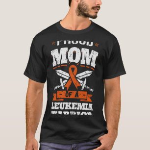 Camiseta Orgulhosa Mãe De Uma Guerreira Da Mão-De-Leucemia 