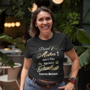 Camiseta Orgulhosa Mãe do Formando Graduação escolar