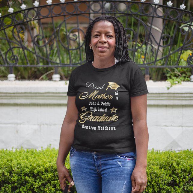 Camiseta Orgulhosa Mãe do Formando | Graduação escolar (Criador carregado)