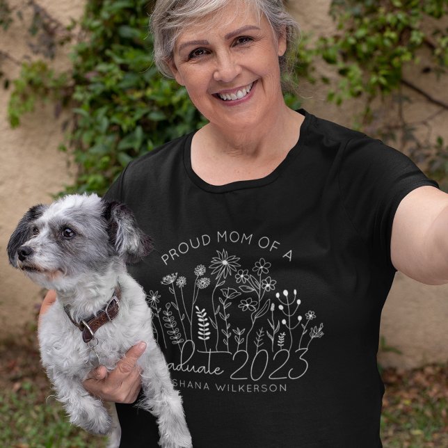Camiseta Orgulhosa Mãe Formando Florestal Moderno (Criador carregado)