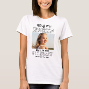 Camiseta Orgulhosa Mãe Foto Graduado Pai Personalizado