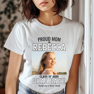 Camiseta Orgulhosa Mãe Foto Graduado Pai Personalizado