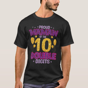 Camiseta Orgulhosa Mamã Dos 10 Anos De Dígitos Duplos Happ