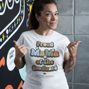 Camiseta Orgulhosa Mama Groovy do Formando