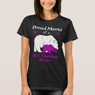 Camiseta Orgulhosa Mamãe Urso Conscientização da Síndrome d