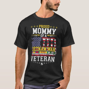 Camiseta Orgulhosa Mamãe Veterana da Guerra do Vietnã Corre