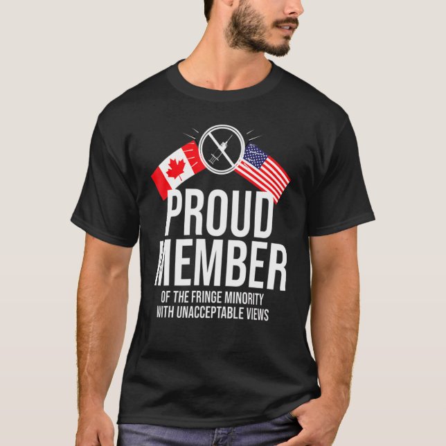 Camiseta Orgulhosa Membro Da Minoria Fringe América E Canad (Frente)