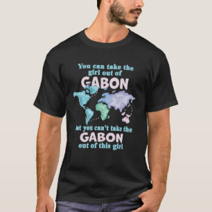 Camiseta Orgulhosa Menina Do Gabão Relocação Do Gabão