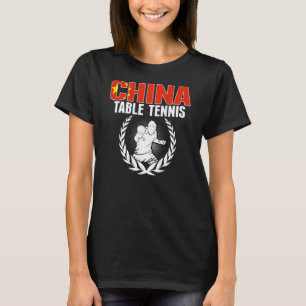 Camiseta Orgulhosa Mesa de Tênis da China Apoio ao Ping Po