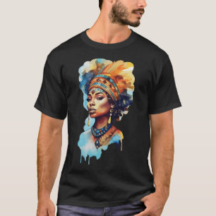Camiseta Orgulhosa Mulher Afro-Americana Nativa Espiritual
