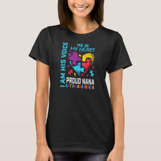 Camiseta Orgulhosa Nana Conscientização do Autismo Neto Puz