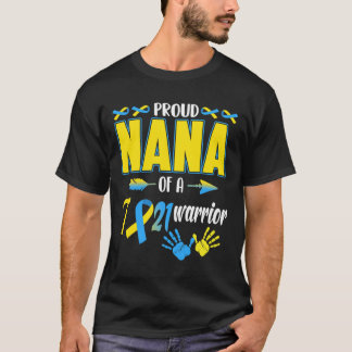 Camiseta Orgulhosa Nana Da Sensibilização Para A Síndrome D