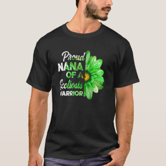 Camiseta Orgulhosa Nana De Um Guerreiro Escoliose