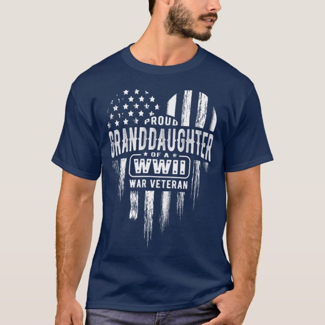 Camiseta Orgulhosa neta WWII Vet Veterans Day (Frente)