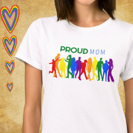 Camiseta Orgulhosa Orgulho gay MOM Sexo Misto Silhuettes