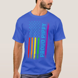 Camiseta Orgulhosa Pippy LGBT Sinalizador do arco-íris LGBT
