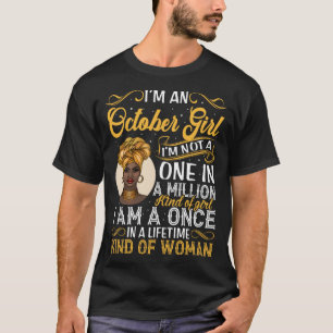 Camiseta Orgulhosa Rainha Negra Outubro Eu não sou um em Mi