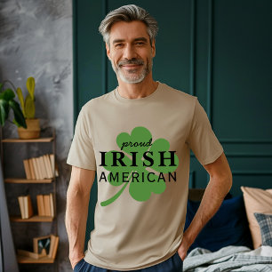 Camiseta Orgulhosa Rua Irlandesa Americana. Dia de Patrick