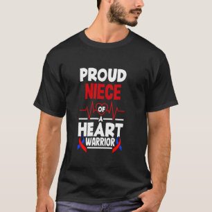 Camiseta Orgulhosa sobrinha de um guerreiro cardíaco consci