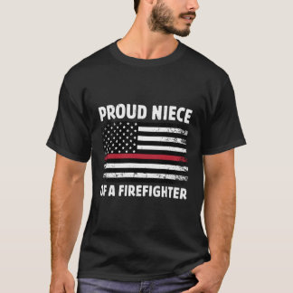 Camiseta Orgulhosa sobrinha de uma família de bombeiros fin