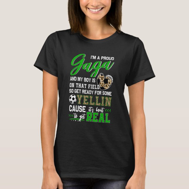 Camiseta Orgulhosa Soccer Gaga Família de Futebol Correspon (Frente)