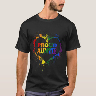 Camiseta Orgulhosa Tia LGBT orgulho do arco-íris Bandeira d