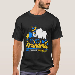 Camiseta Orgulhosa Vovó do Mundo para Baixo Síndrome de Sen