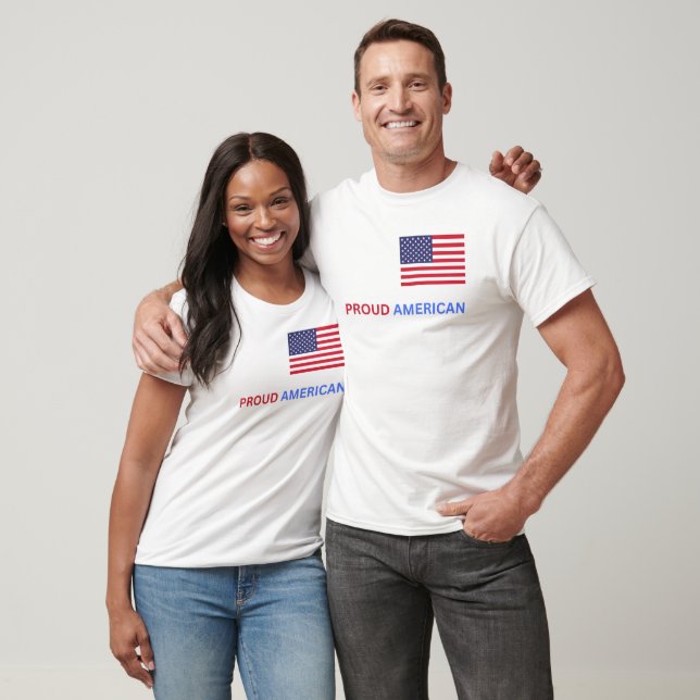 Camiseta Orgulhosamente Americano (Unissex)