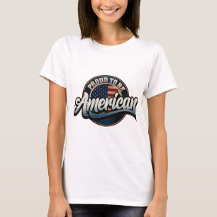 Camiseta Orgulhosamente Americano - Citação Motivacional