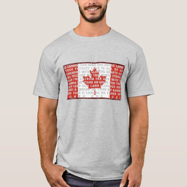 Camiseta Orgulhosamente Canadense, Verdadeiro Norte Forte e (Frente)