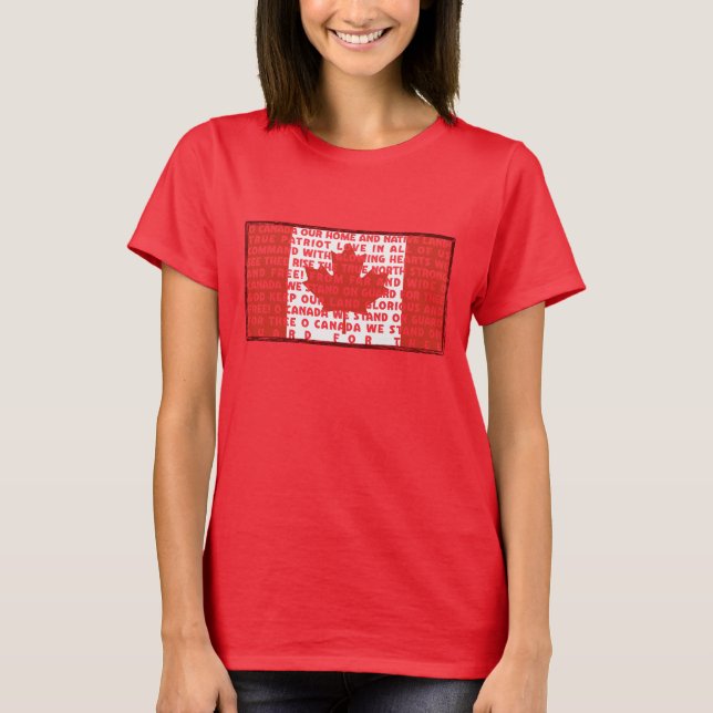 Camiseta Orgulhosamente Canadense, Verdadeiro Norte Forte e (Frente)