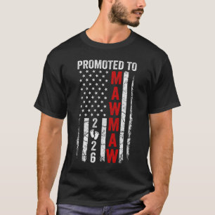 Camiseta Orgulhosamente Promovido a Mawmaw 2026 Primeira Ve
