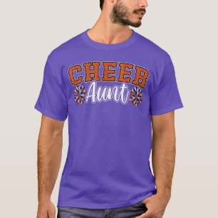 Camiseta Orgulhosas Cheer Aunteam Laranja Pom Poms Líderes